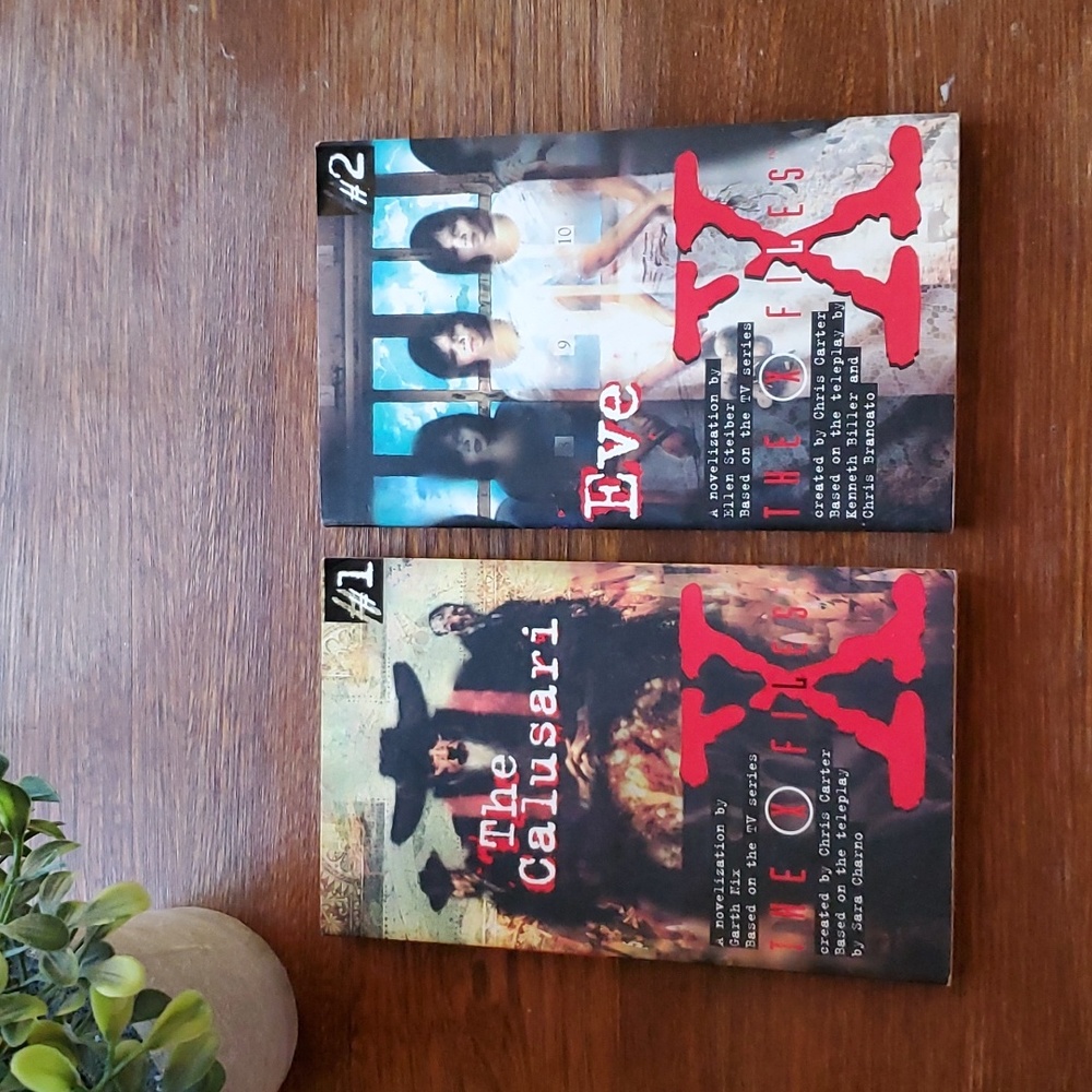 The X Files First Edition Paperback Books #1 The Calusari and #2 Eve (1997)
